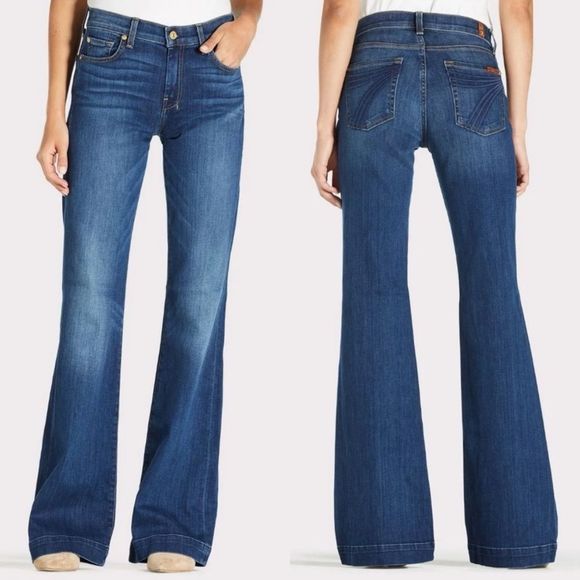 Jeans Seven For All Mankind Flare (évasés) Taille 8 - Occasion Très Bon état